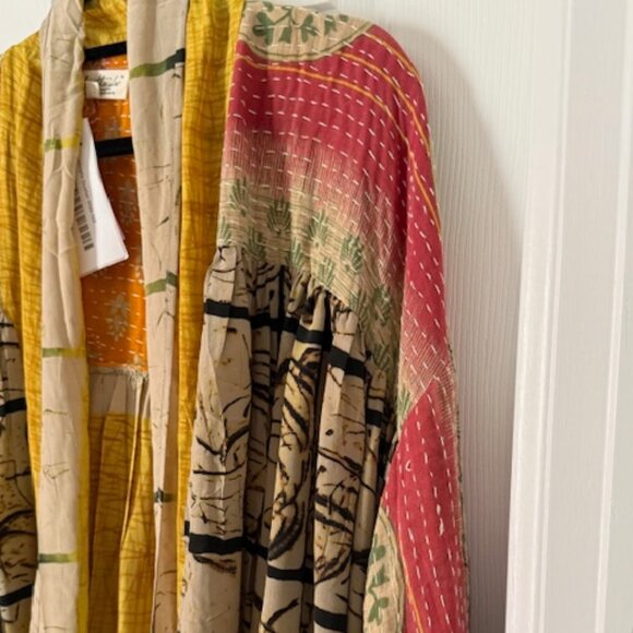 Kantha Bae Eutopia Duster - Cotton and Silk kimono - NWT - Picture 3 of 5